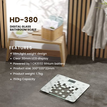 Digital Glass Bathroom Scale HD-380